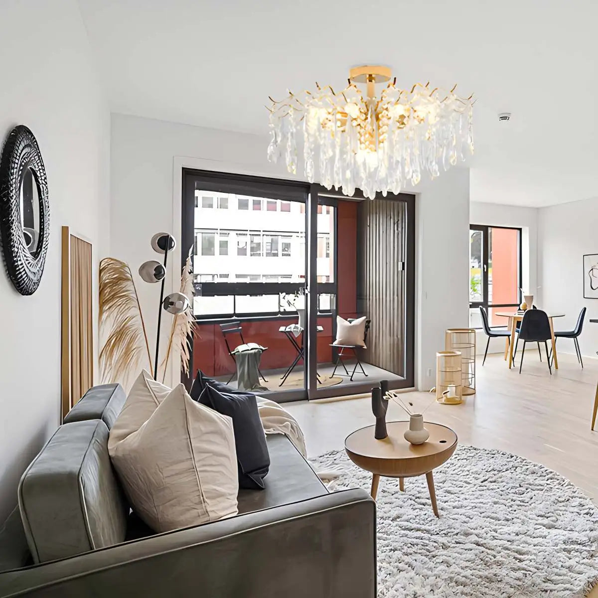 Eloer French Vintage Crystal Ceiling Chandelier