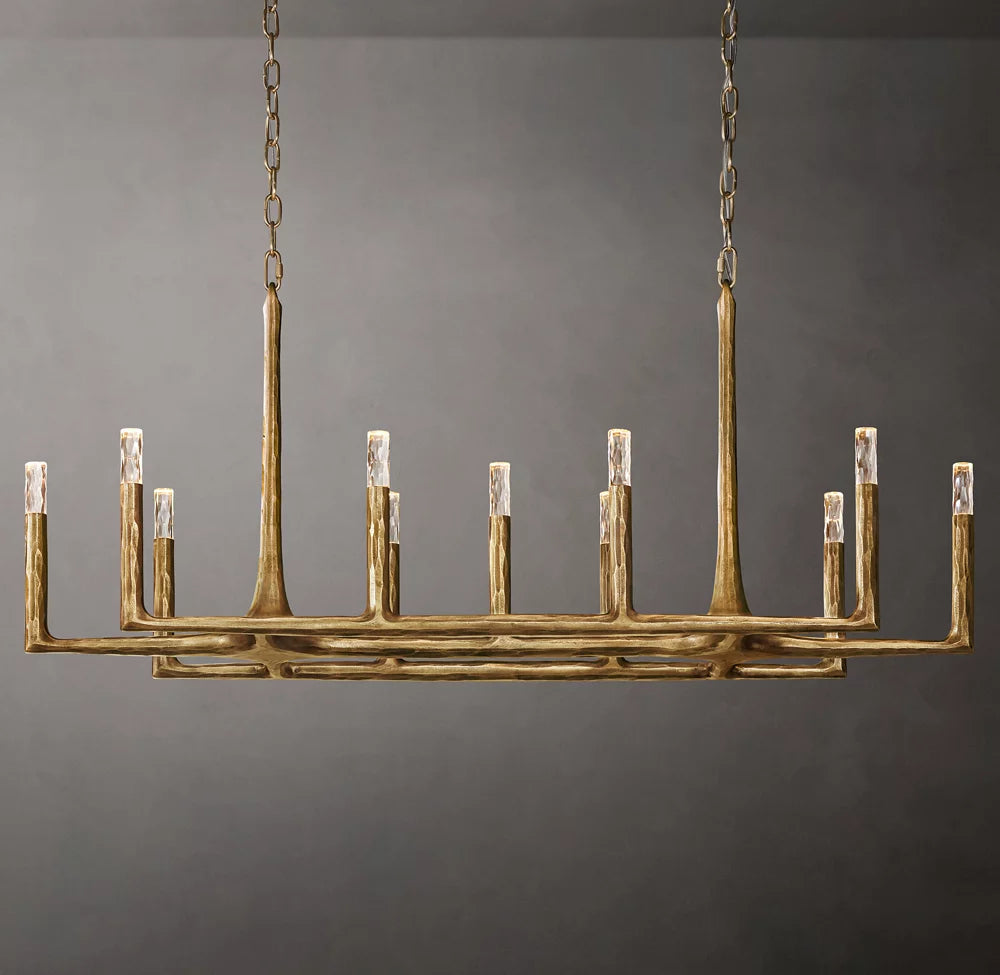 Thaddeus Linear Chandelier 54" 11-Lights For Living Room