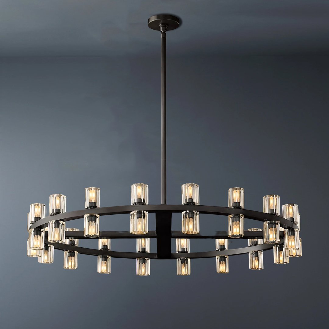 Arcachon Wine Cup Led Round Chandelier 36"-konalight