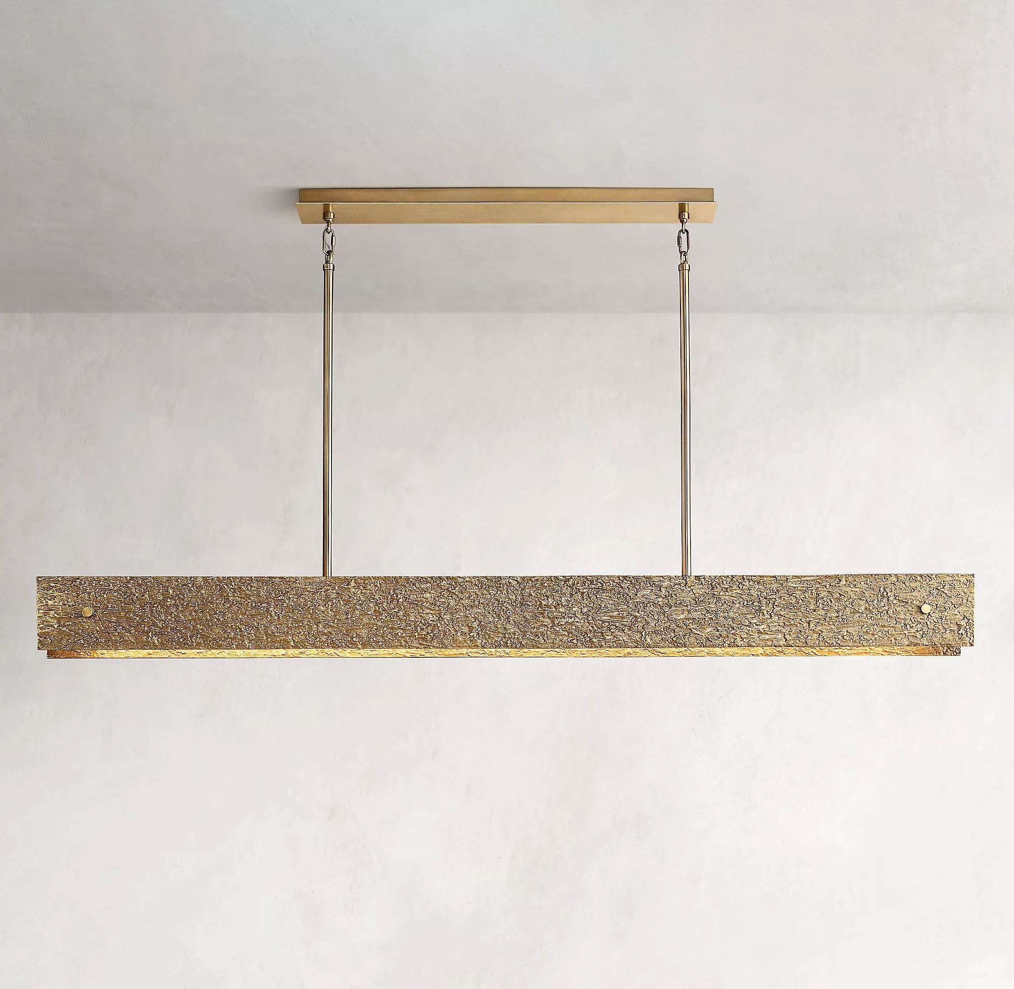 Vouvray Linear Brass Chandelier L54"/L72"-konalight