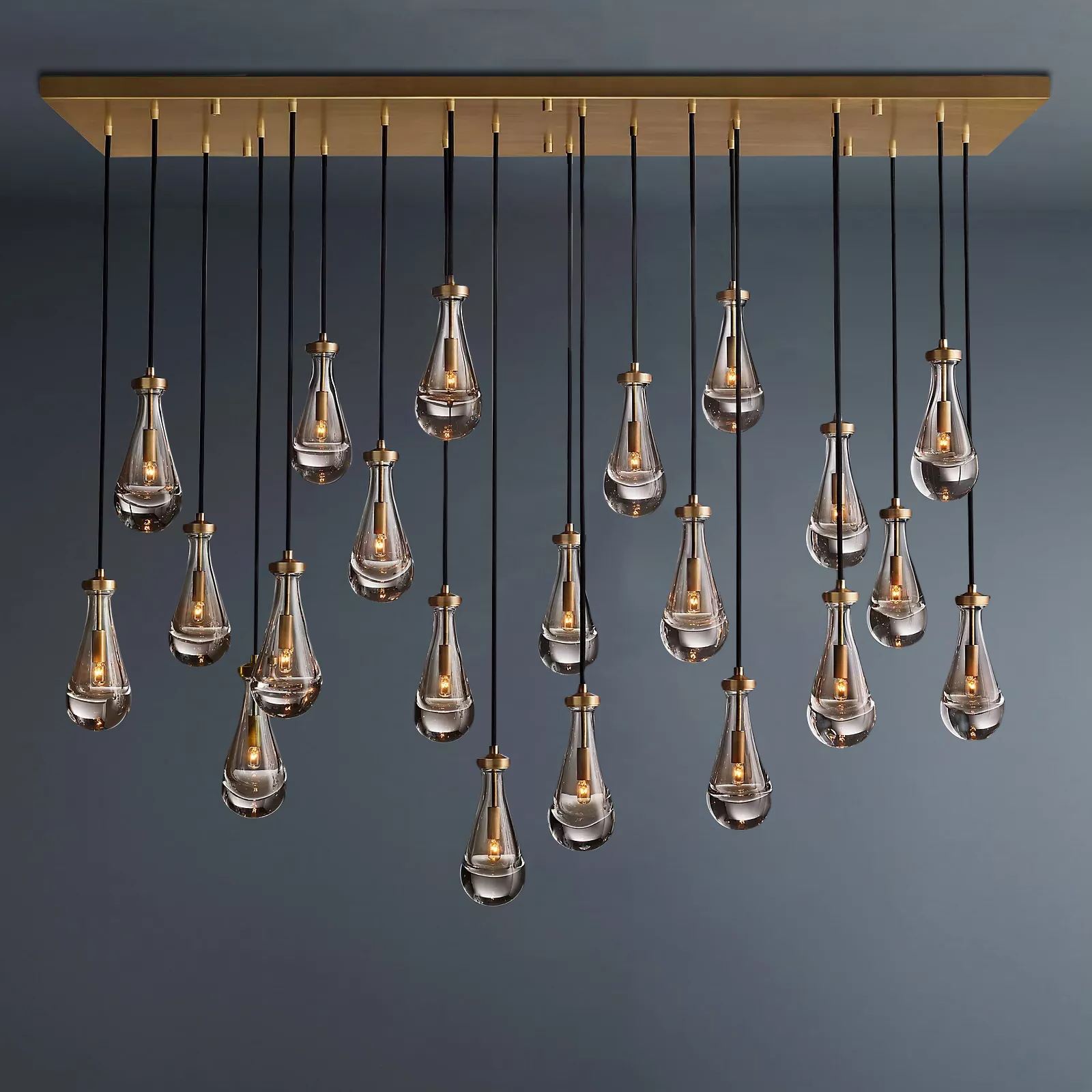 Raindrop Rectangular Chandelier 72"