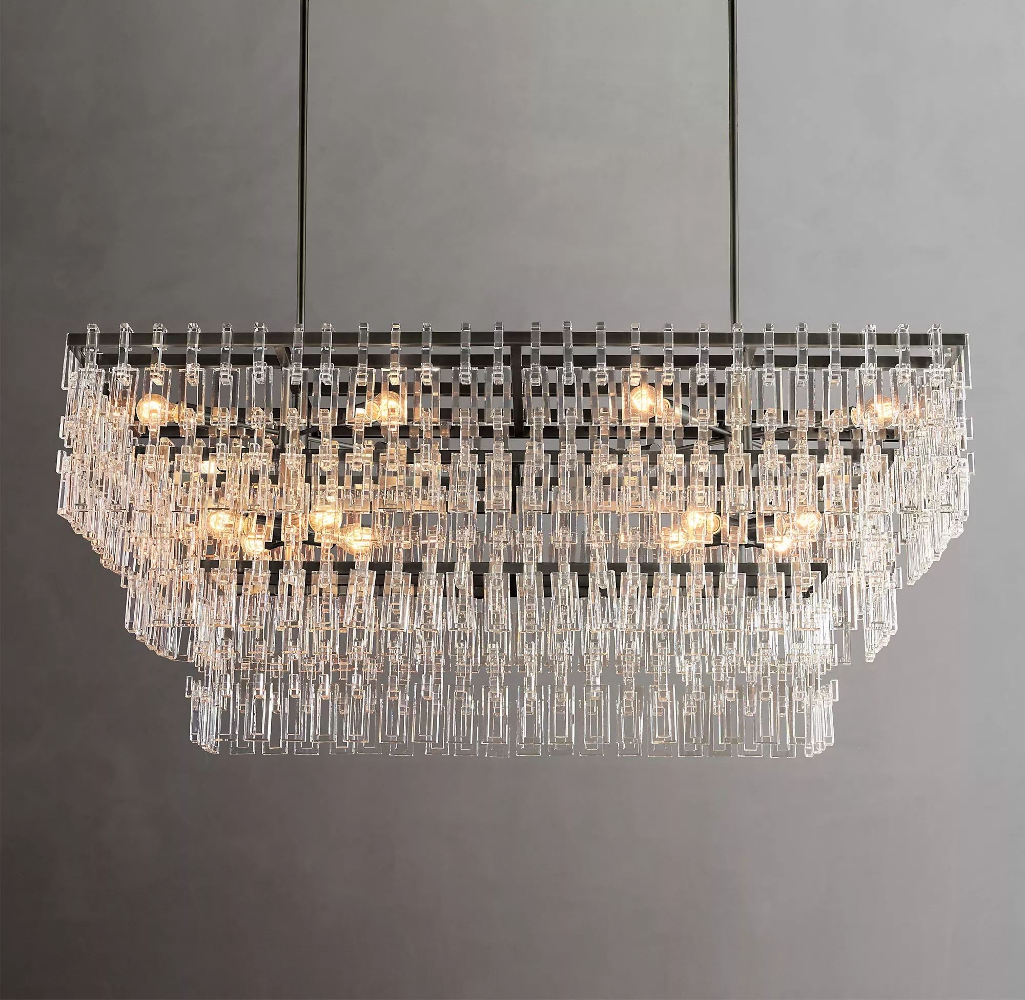Marignan Tiered Rectangular Chandelier 60"-konalight