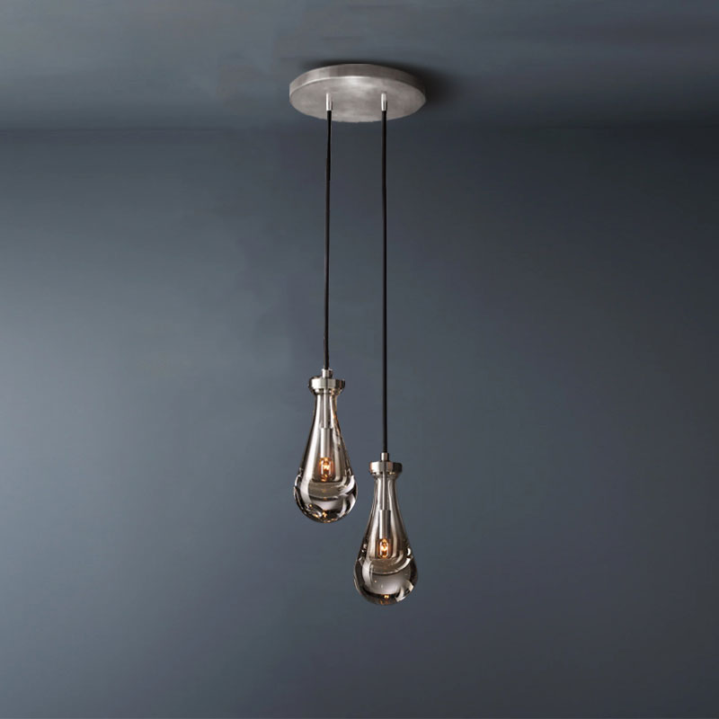Raindrop Round 2-Lights Cord Chandelier
