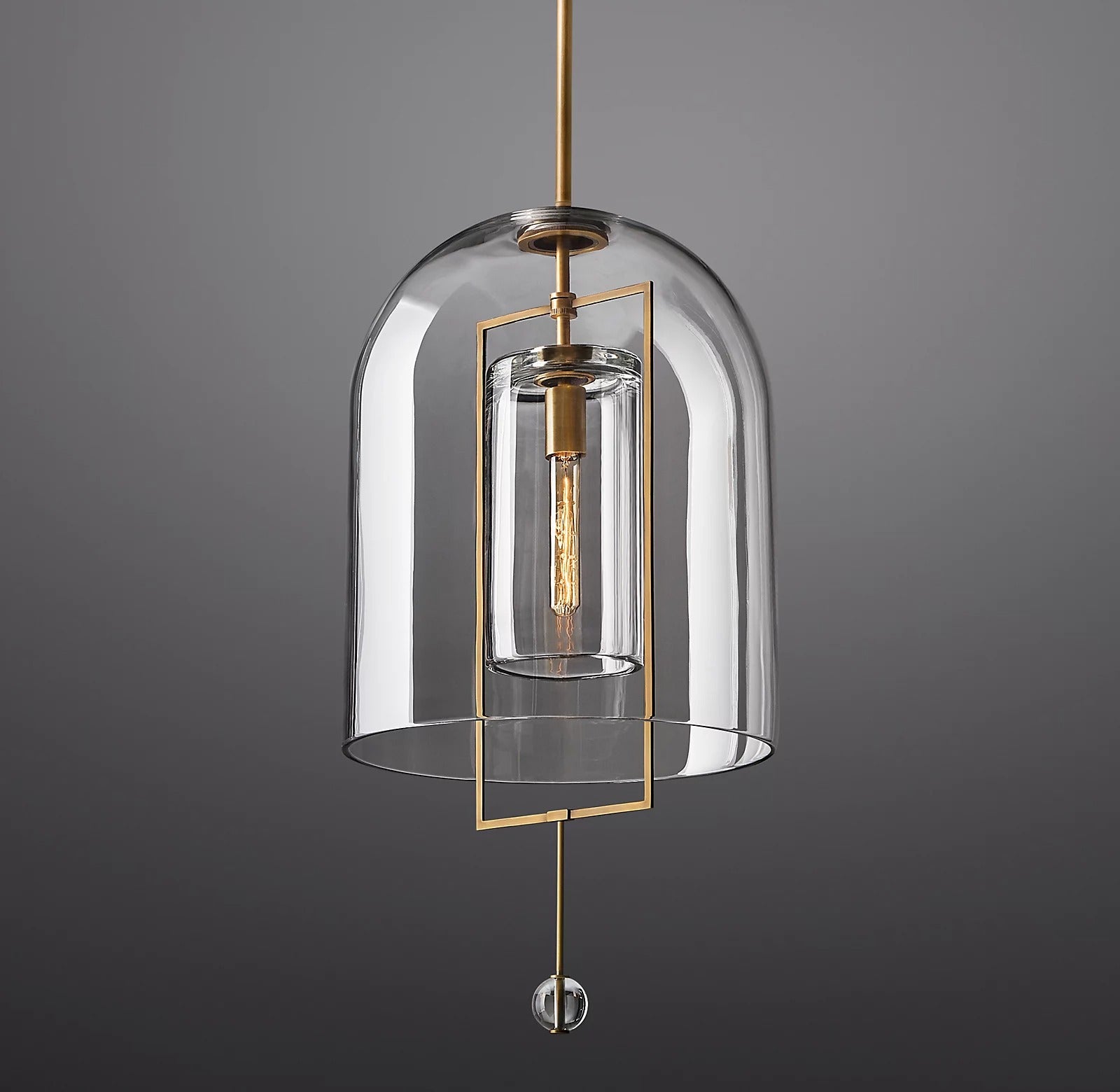 Fulcrum Utilitaire Design Sense Grand Pendant Light 15" For Living Roo