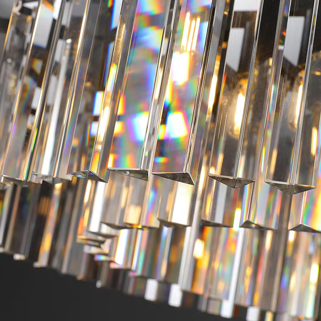 Multi-tier Crystal 1920s Odeon Round Chandelier Modern Lighting D20"