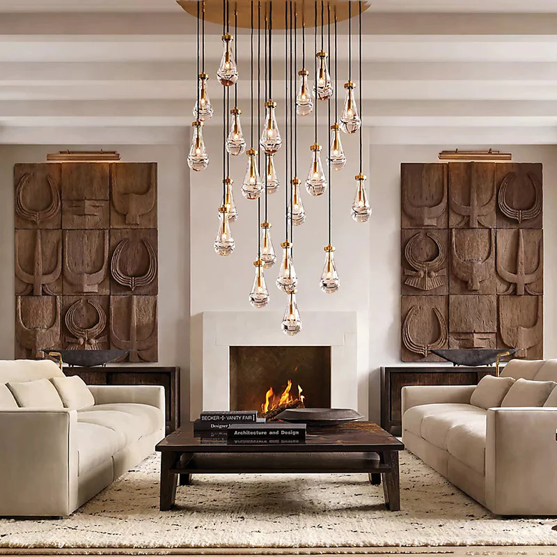 Raindrop Round Chandelier 60"