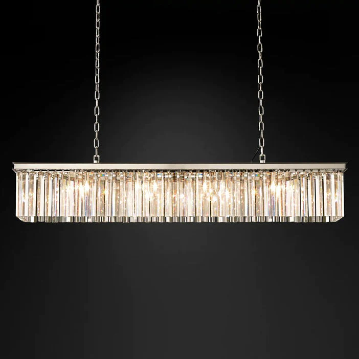 Rectangular Crystal 1920s Rhys Rectangular Chandelier L59"-konalight
