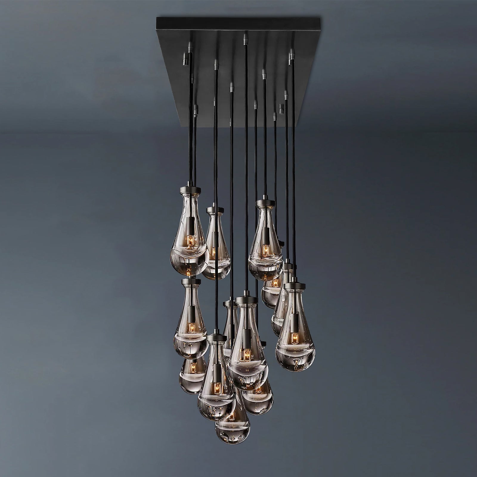 Raindrop Rectangular Chandelier 54"