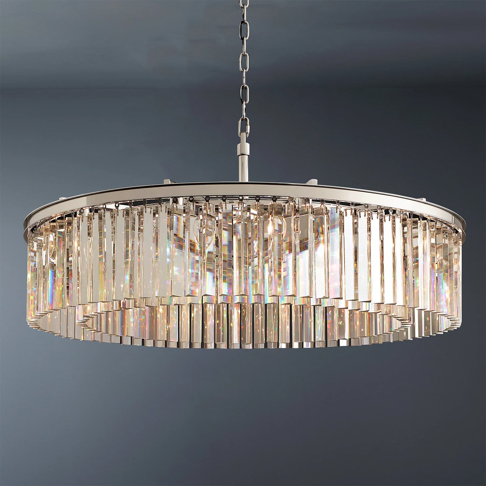 Crystal 1920s Rhys Round Chandelier L43"-konalight