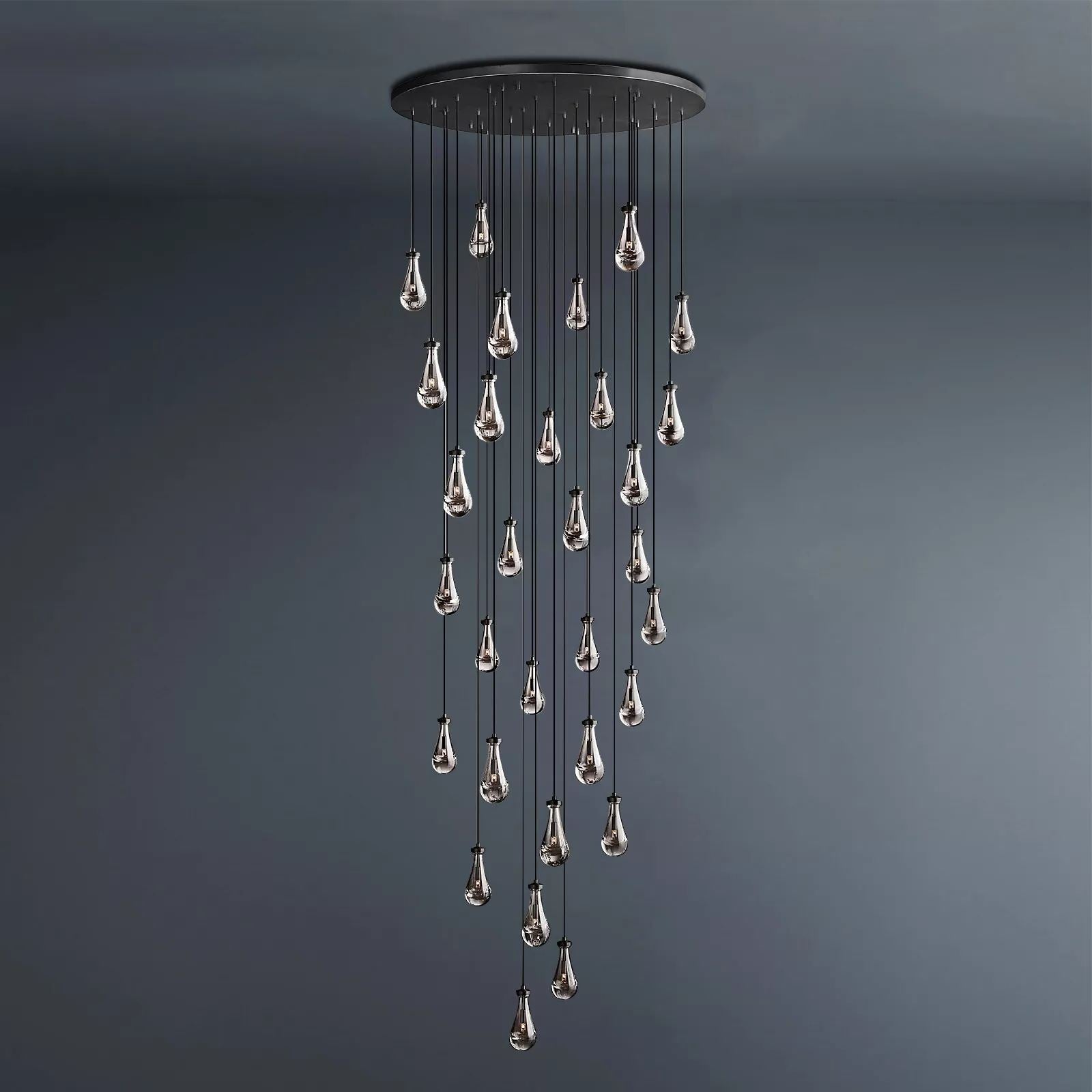 Raindrop Round Chandelier 60"