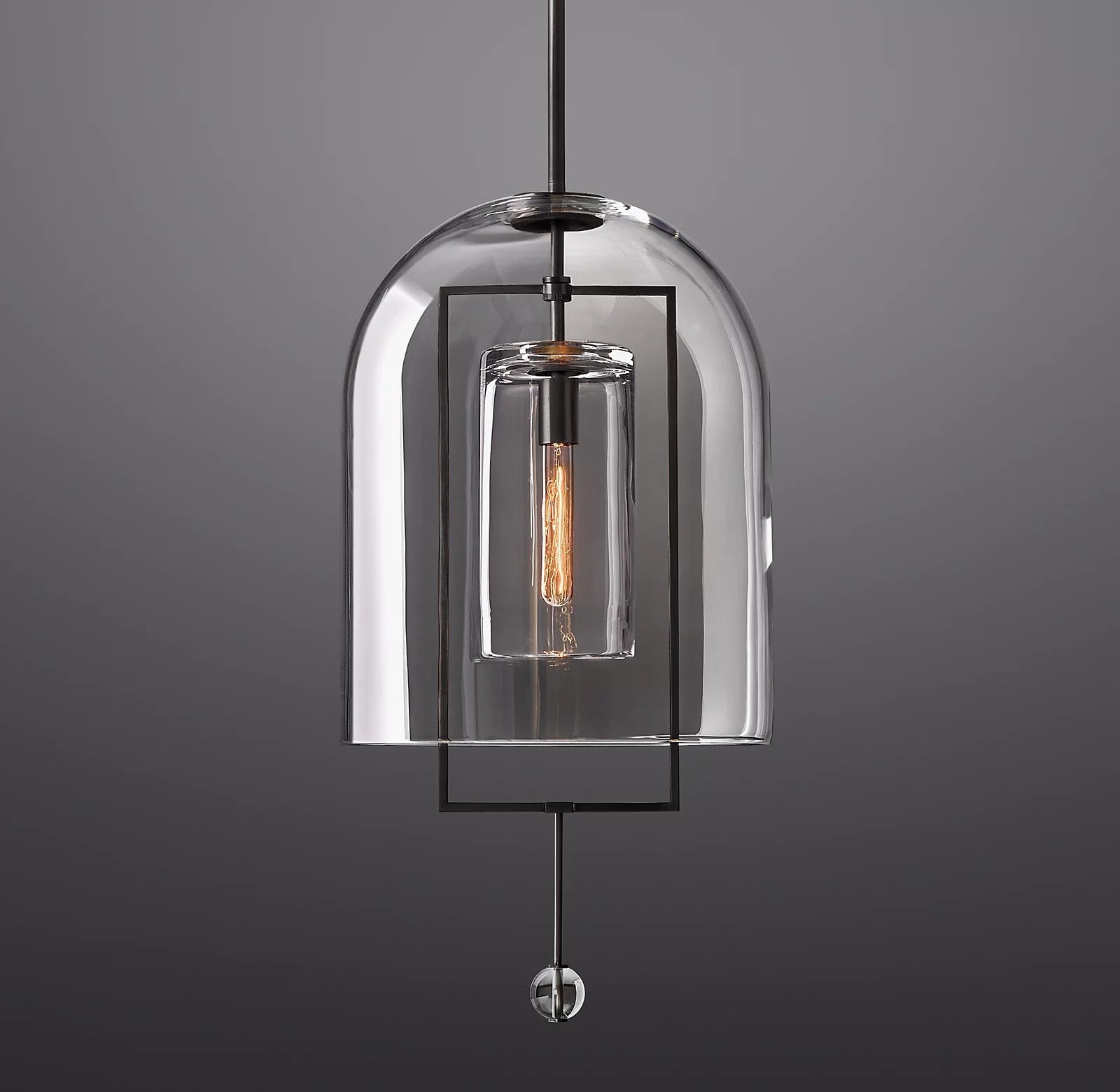 Fulcrum Utilitaire Design Sense Grand Pendant Light 15" For Living Roo