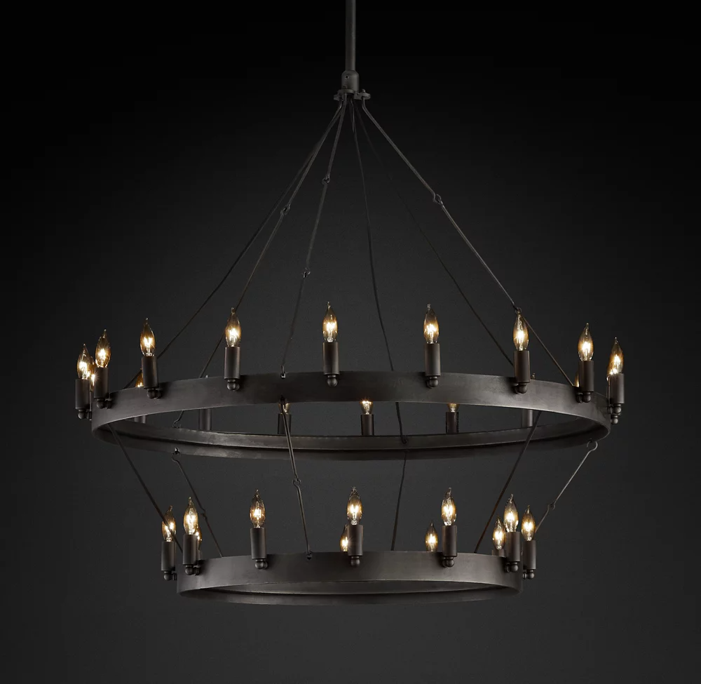 Camino Vintage Candelsbra 2-Tier Chandelier For Living Room