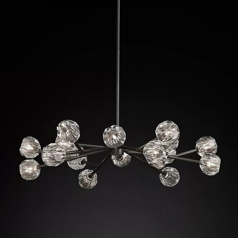 Boule De Crystal Ball Clear Glass Round Chandelier 48"