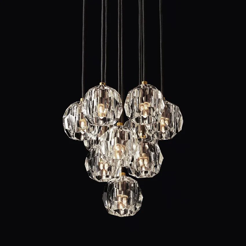 Boule De Crystal Ball Cluster Chandelier D14"-konalight