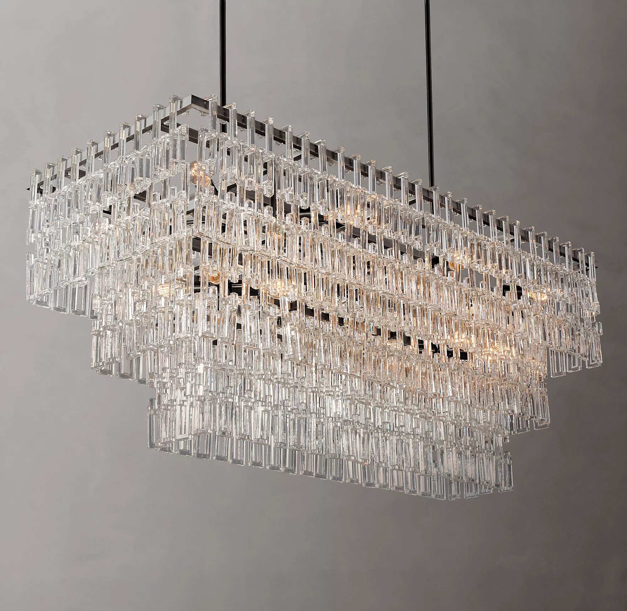 Marignan Tiered Rectangular Chandelier 60"-konalight