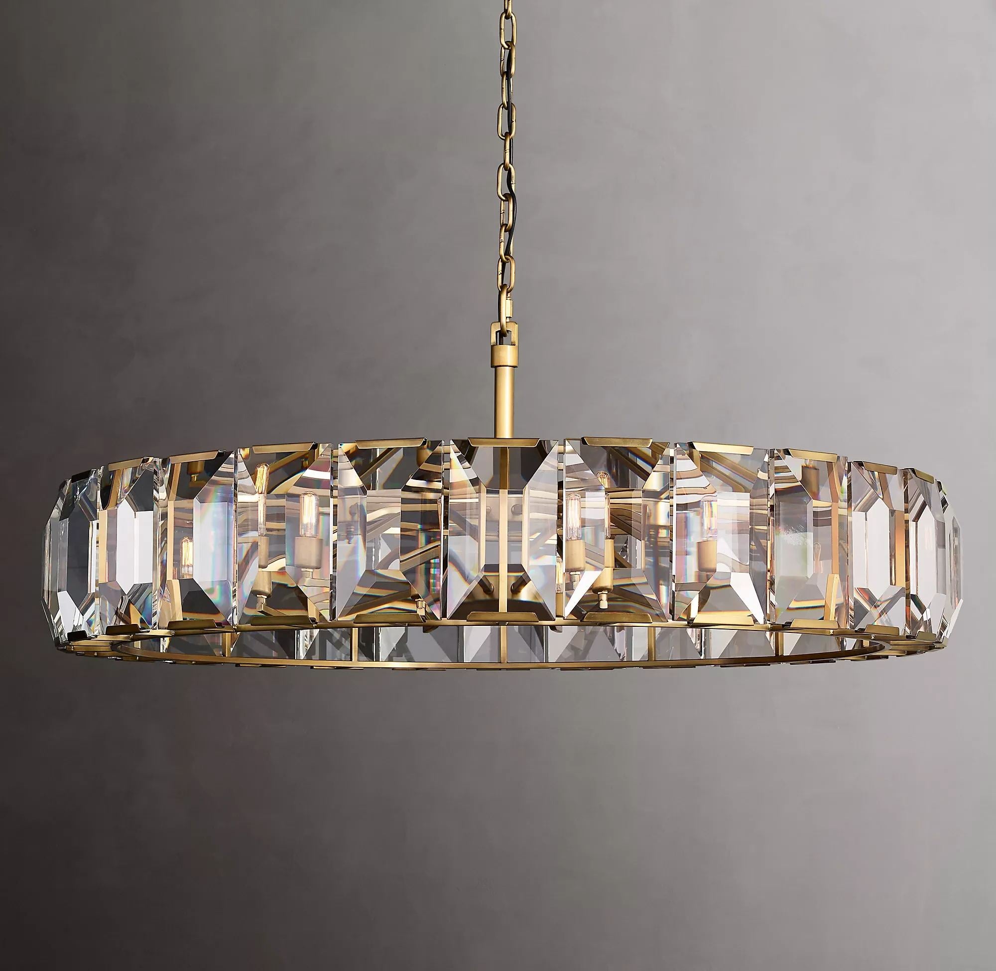 Harlow Crystal Round Chandelier 60"-konalight