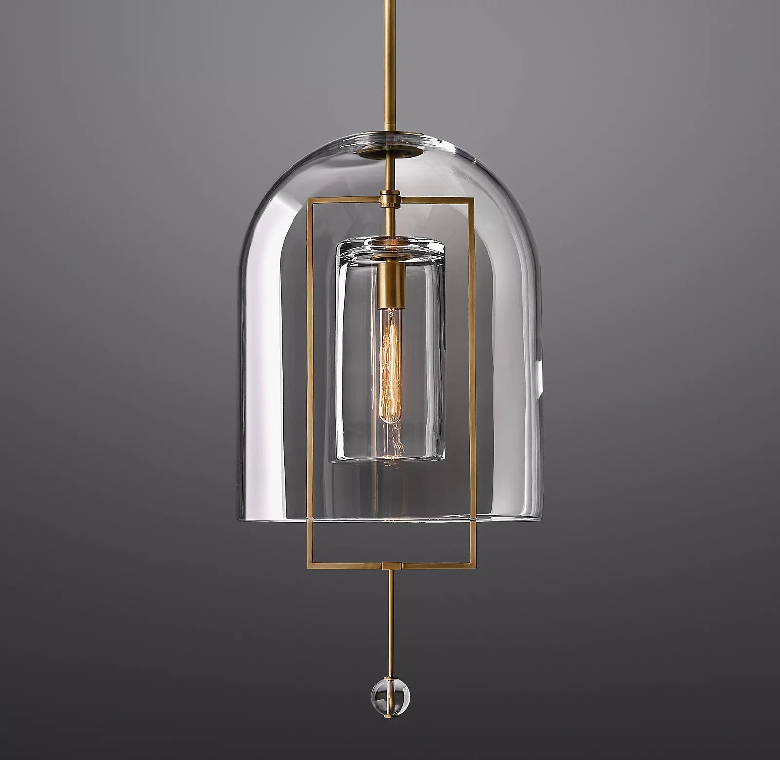 Fulcrum Utilitaire Design Sense Grand Pendant Light 15" For Living Roo