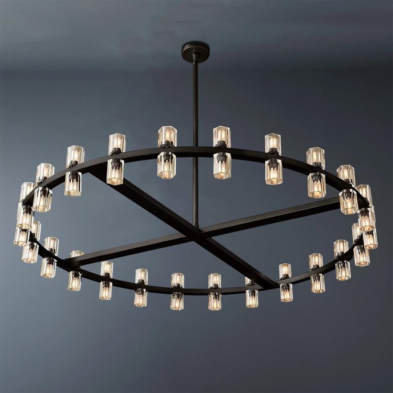 Arcachon Luxury Crystal Round Chandelier 48-Light 48"-konalight