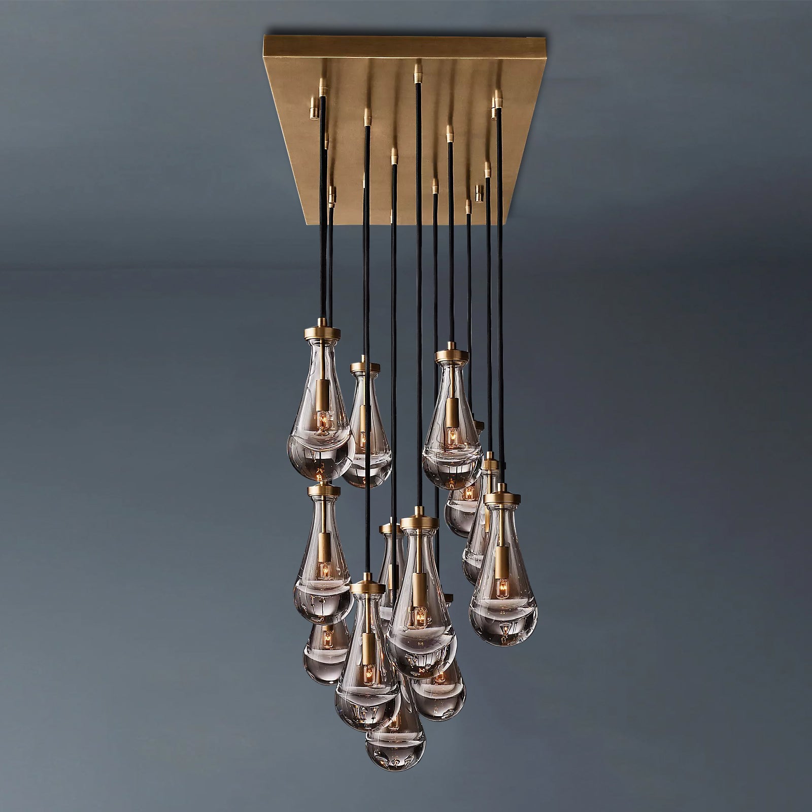 Raindrop Rectangular Chandelier 54"