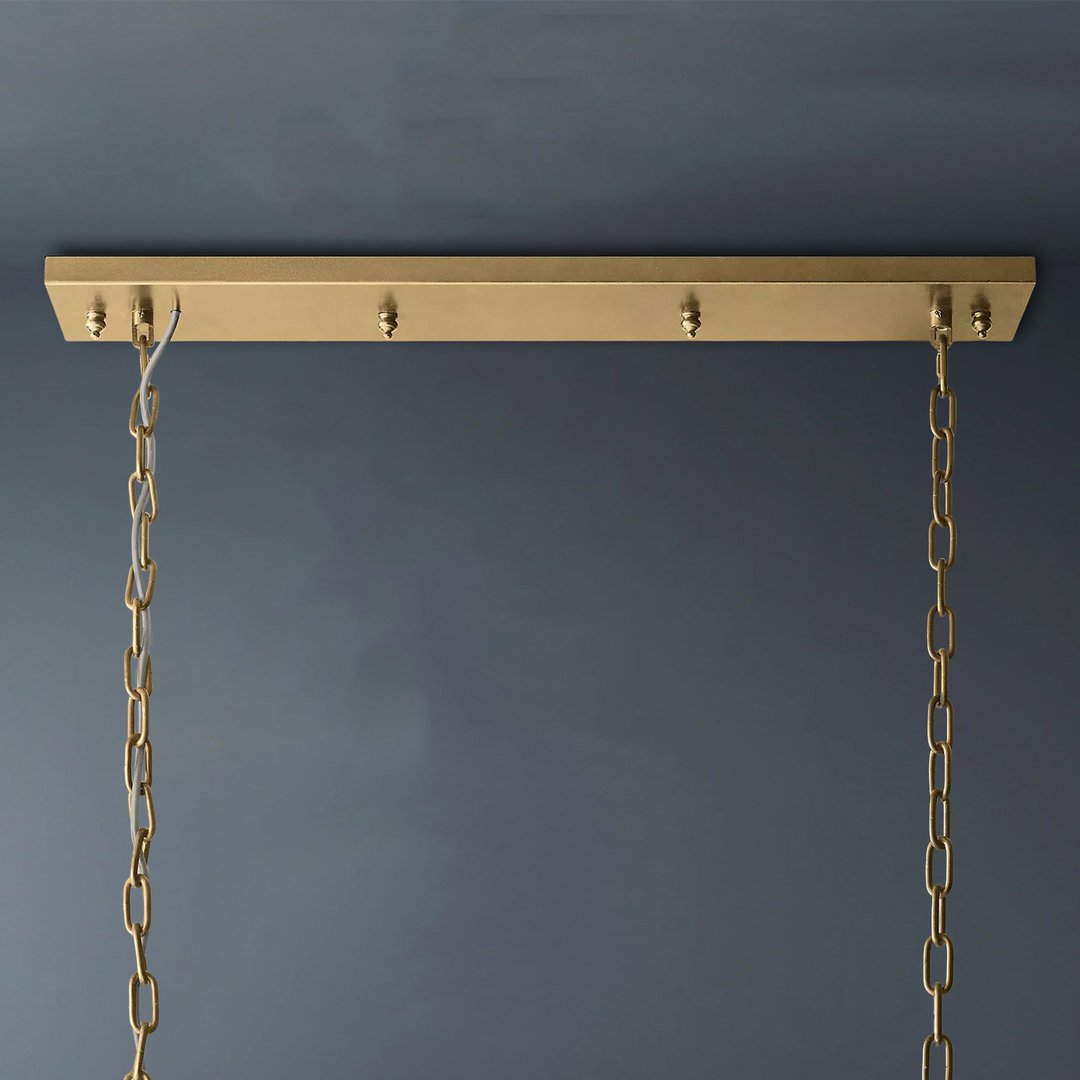 Crystal 1920s Rhys Rectangular Chandelier L49"-konalight