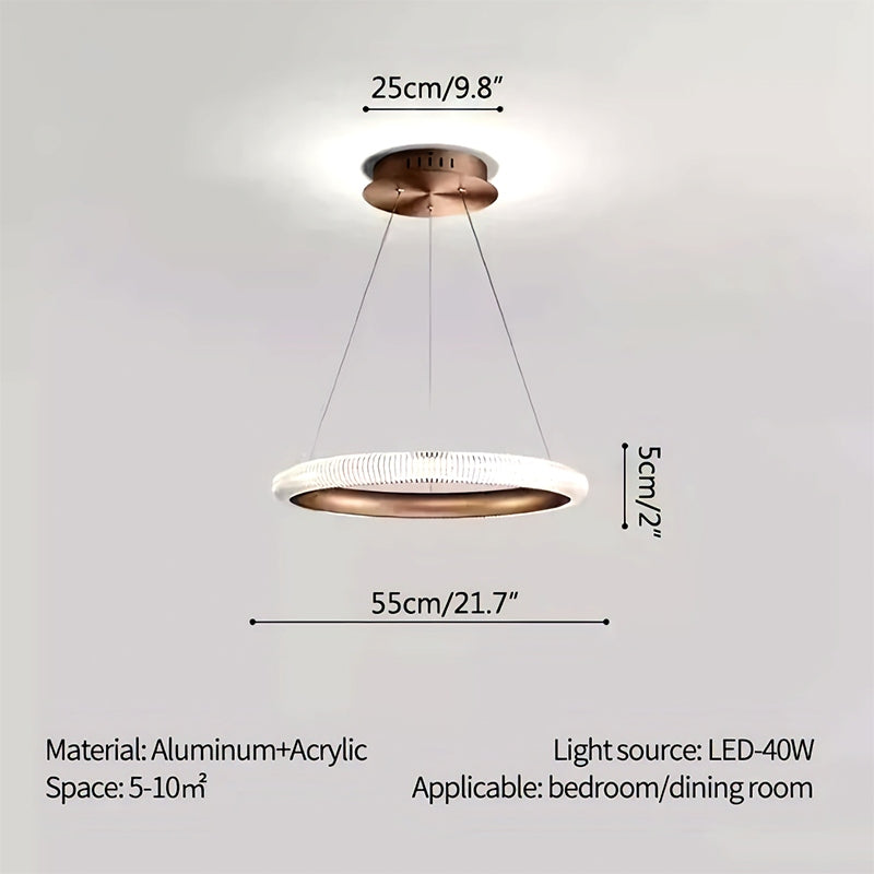 Eloer Nordic Circular Chandelier for Living Room