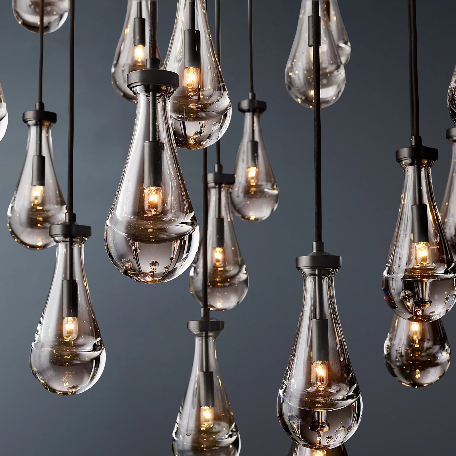 Raindrop Round Chandelier 60"