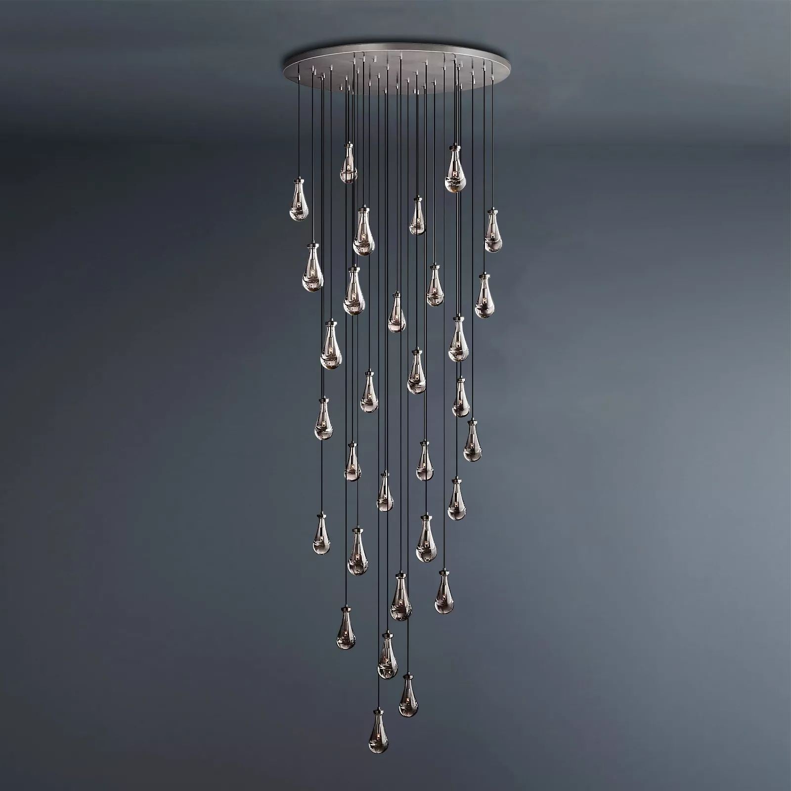 Raindrop Round Chandelier 60"