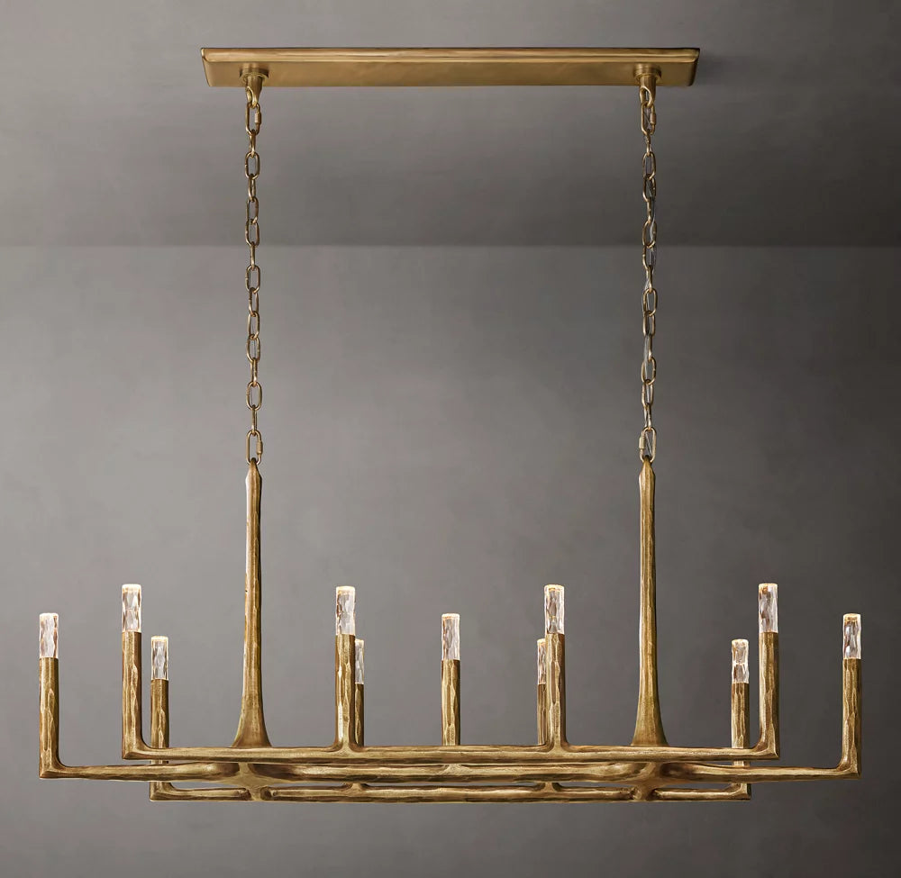 Thaddeus Linear Chandelier 54" 11-Lights For Living Room