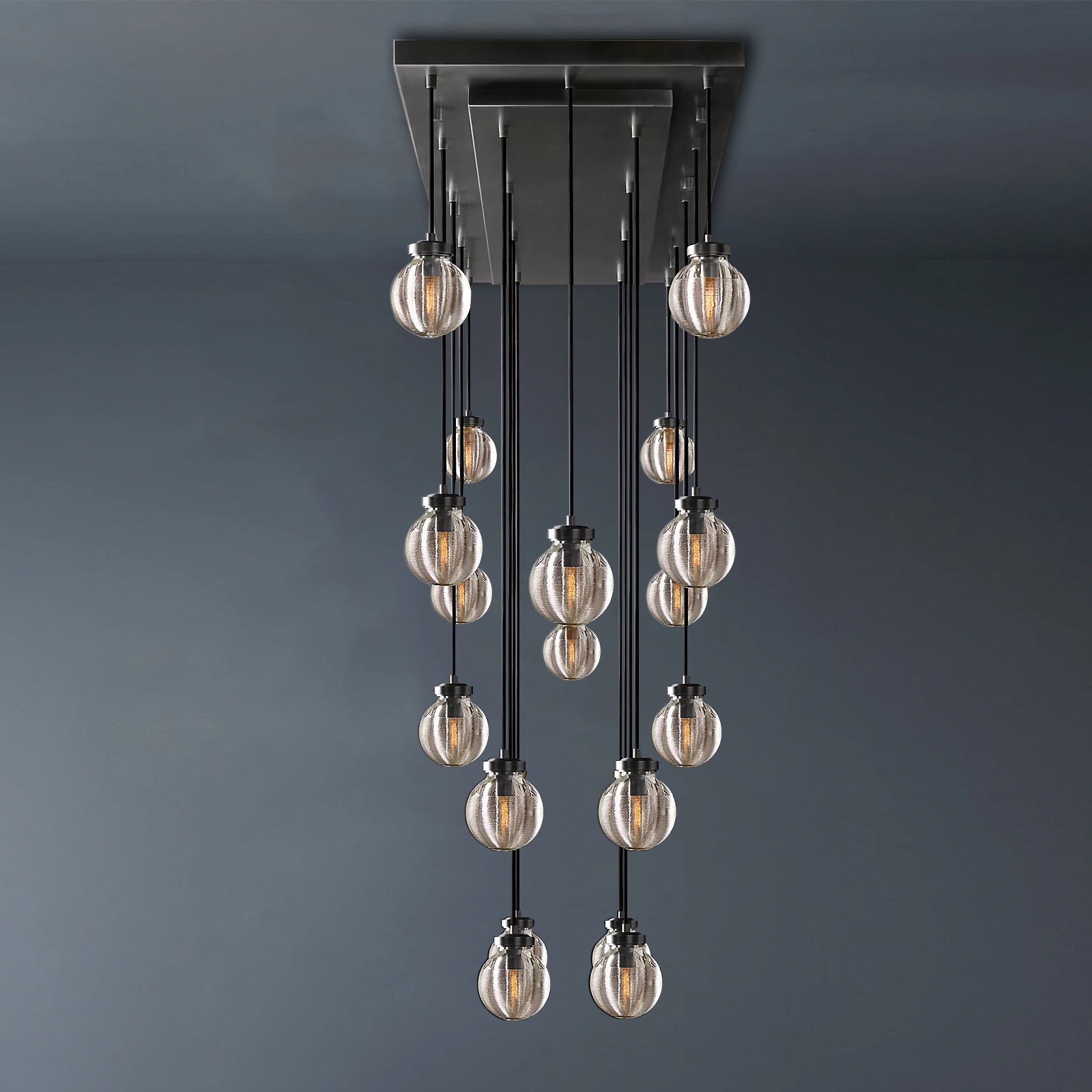 Pearl Linear Living Room Chandelier Vintage Light Fixture 54"