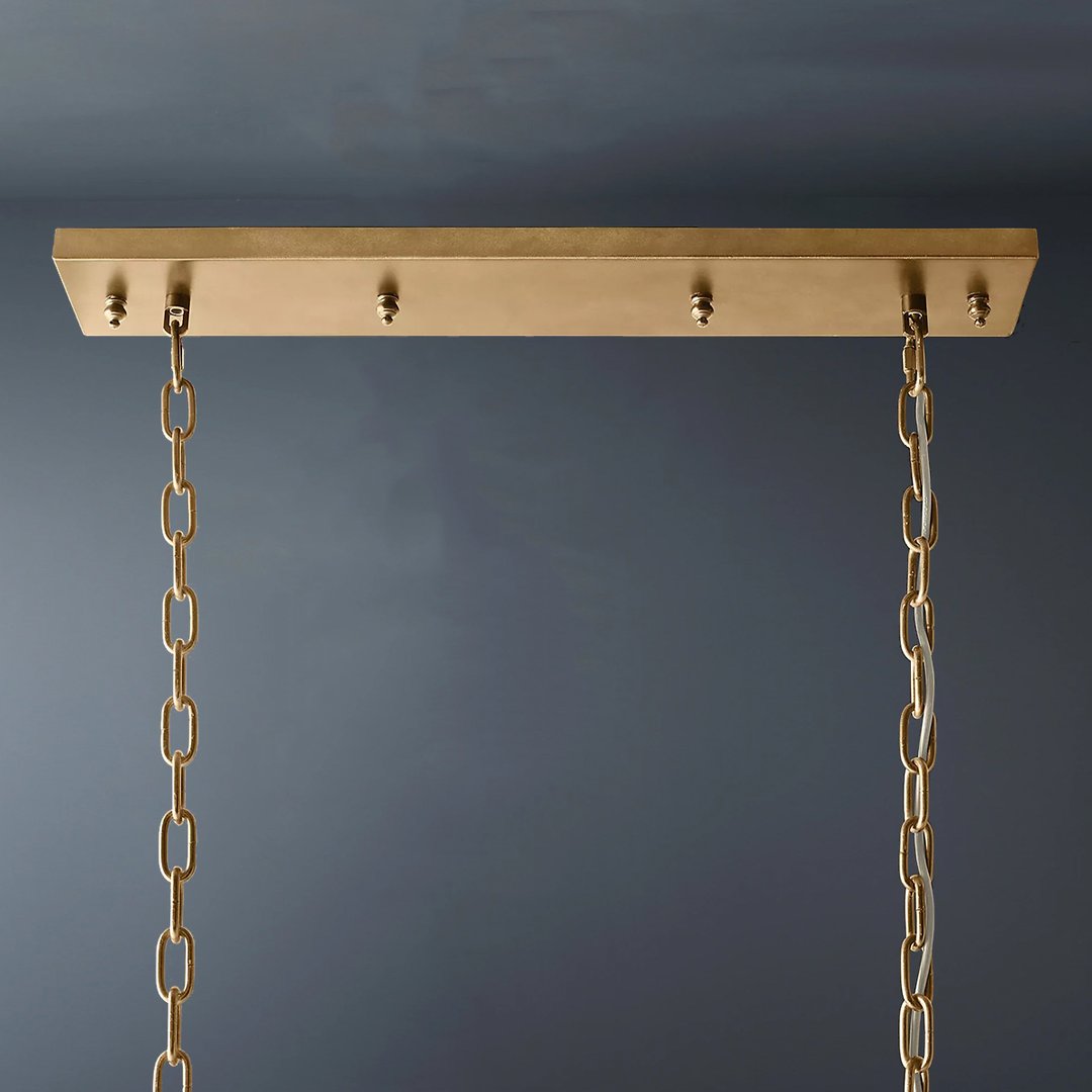 2-Tier Crystal 1920s Odeon Rectangular Chandelier L59"-konalight