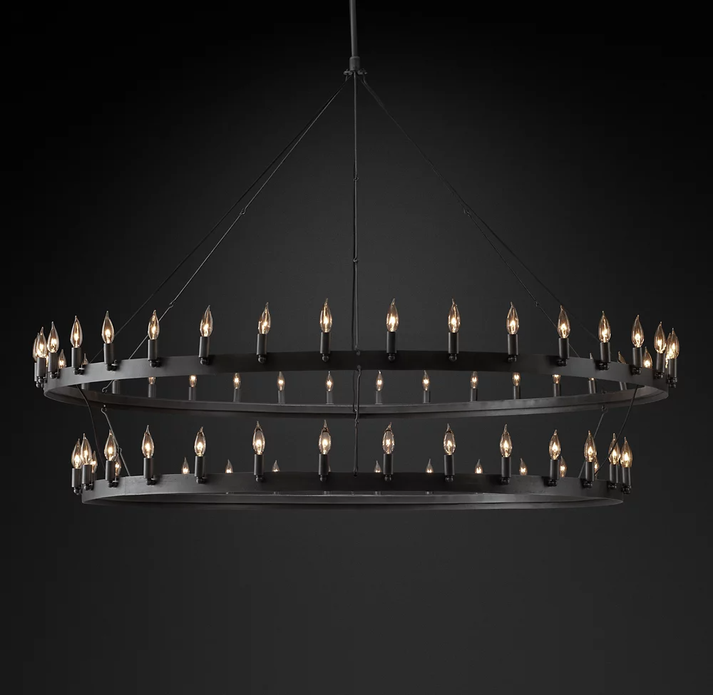 Camino Vintage Candelsbra 2-Tier Chandelier For Living Room