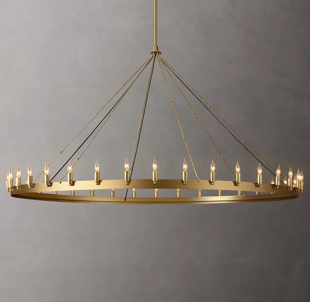 Camino Vintage Candelsbra Round Chandelier For Living Room-konalight