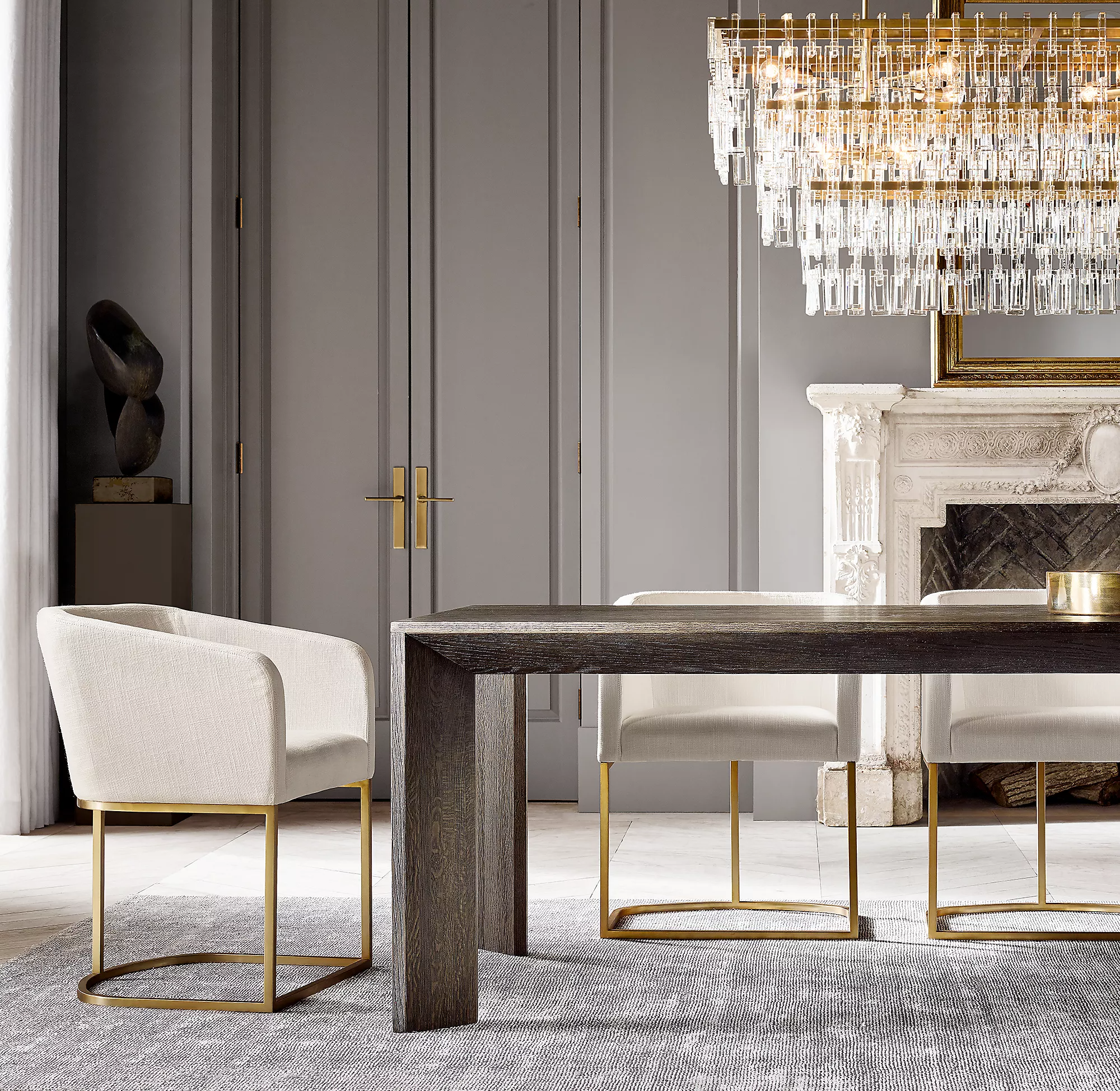 Marignan Tiered Rectangular Chandelier 72"