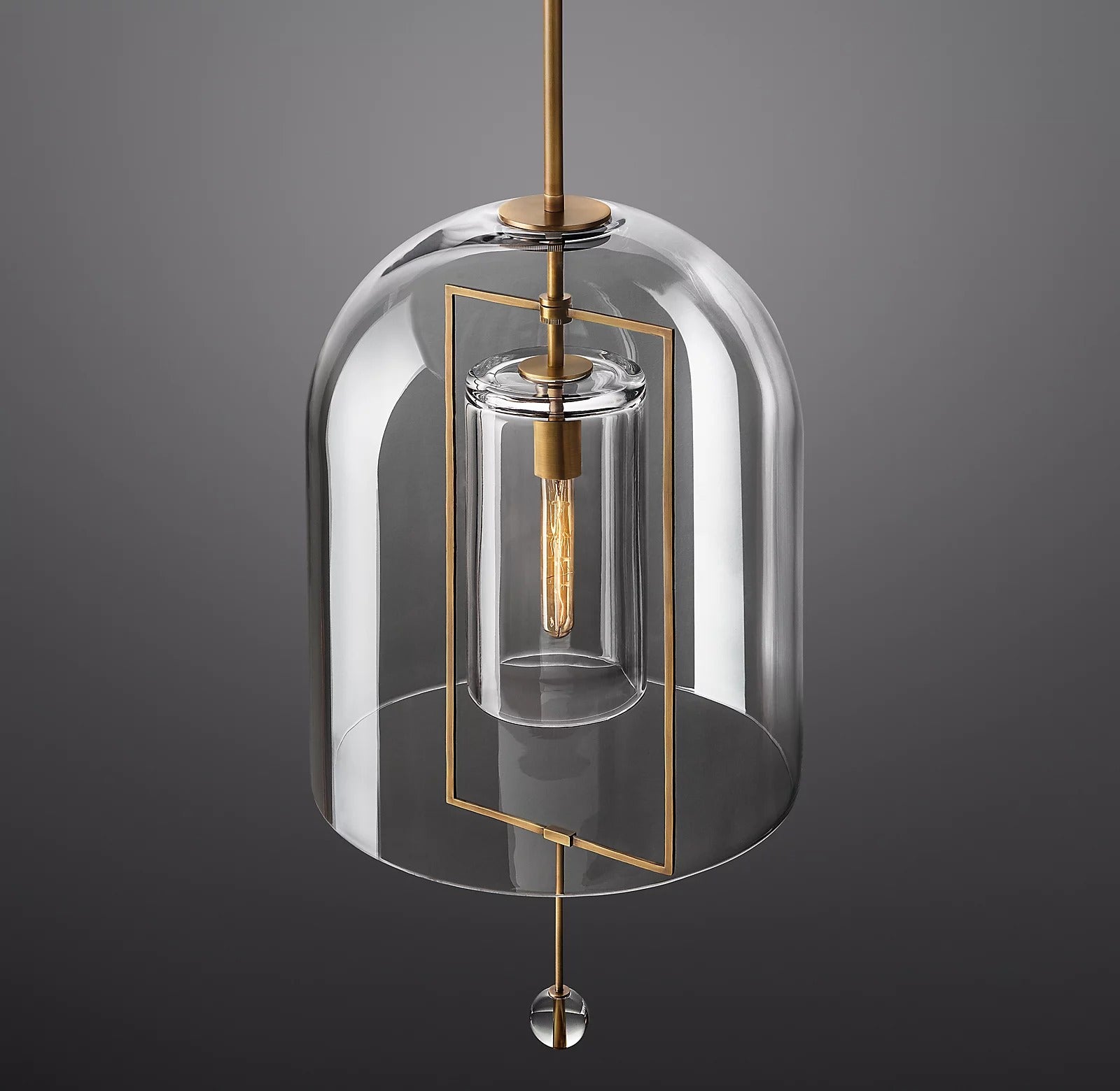 Fulcrum Utilitaire Design Sense Grand Pendant Light 15" For Living Roo
