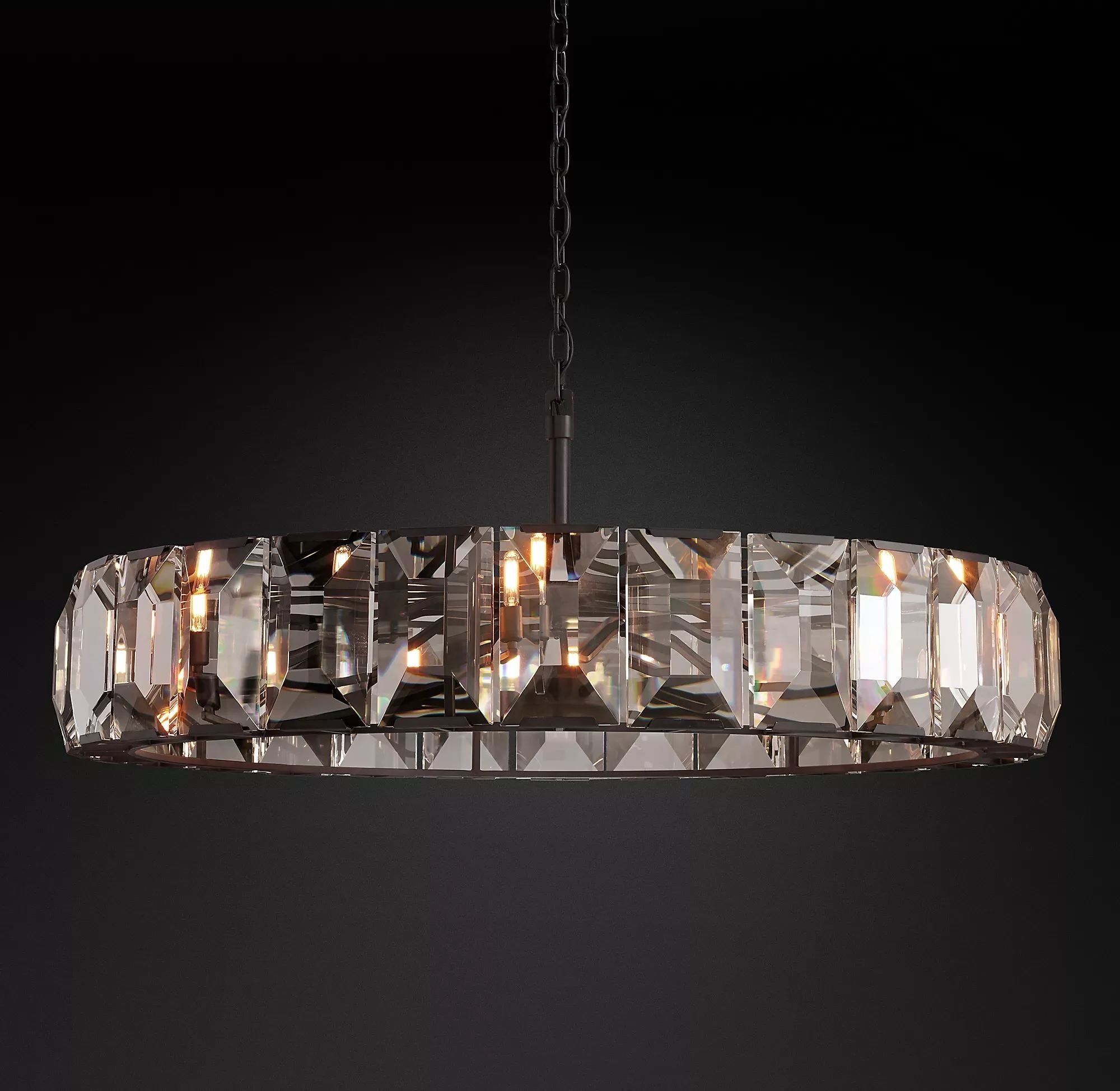 Harlow Crystal Round Chandelier 60"-konalight