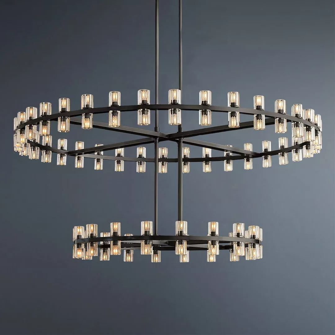 Arcachon LED Round Two-tier Chandelier 60"