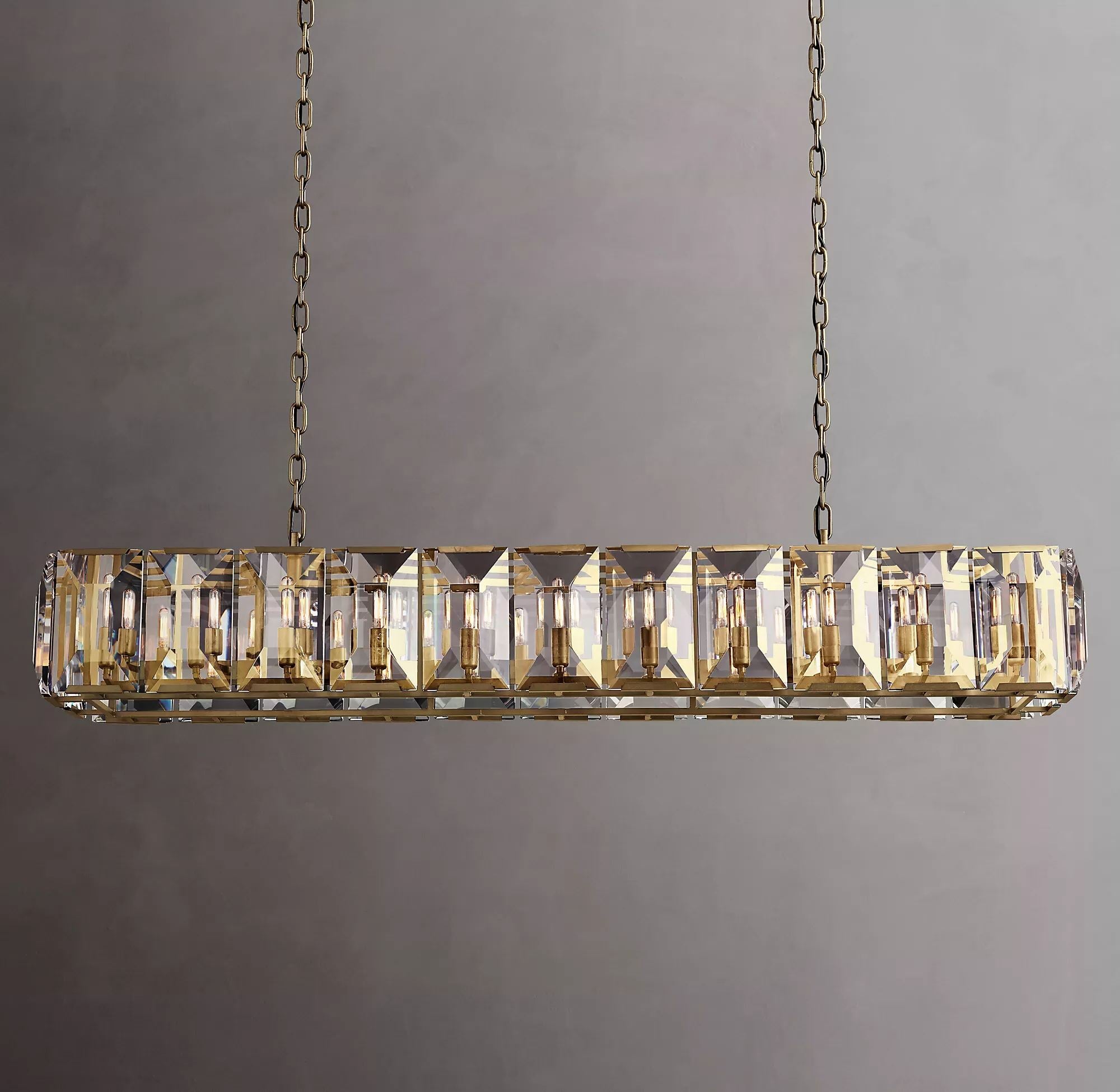 Harlow Crystal Rectangular Chandelier 54"/62"/74"-konalight