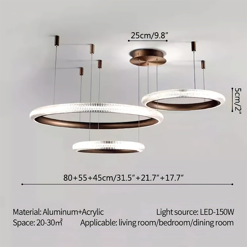 Eloer Nordic Circular Chandelier for Living Room