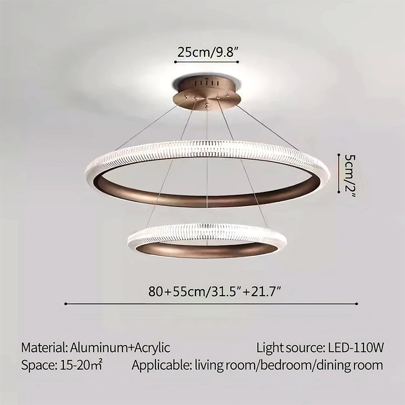 Eloer Nordic Circular Chandelier for Living Room