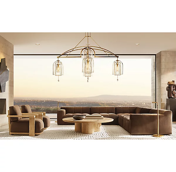 Fulcrum Round Chandelier 73" For Living Room-konalight