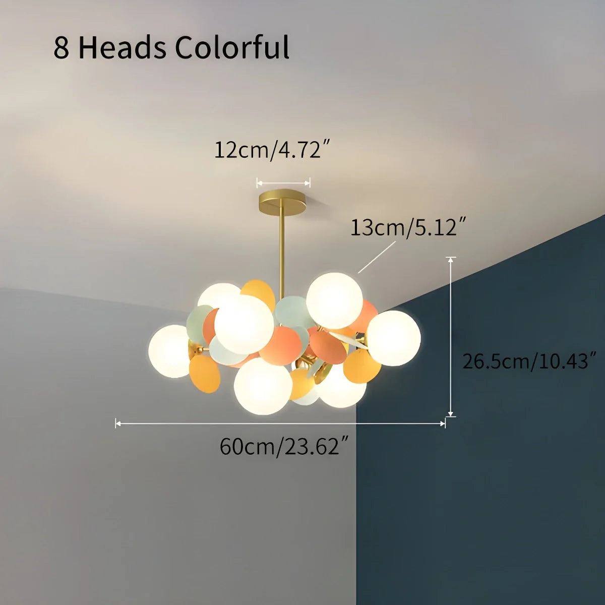Eloer Colorful Flash Modern Chandelier for Bedroom