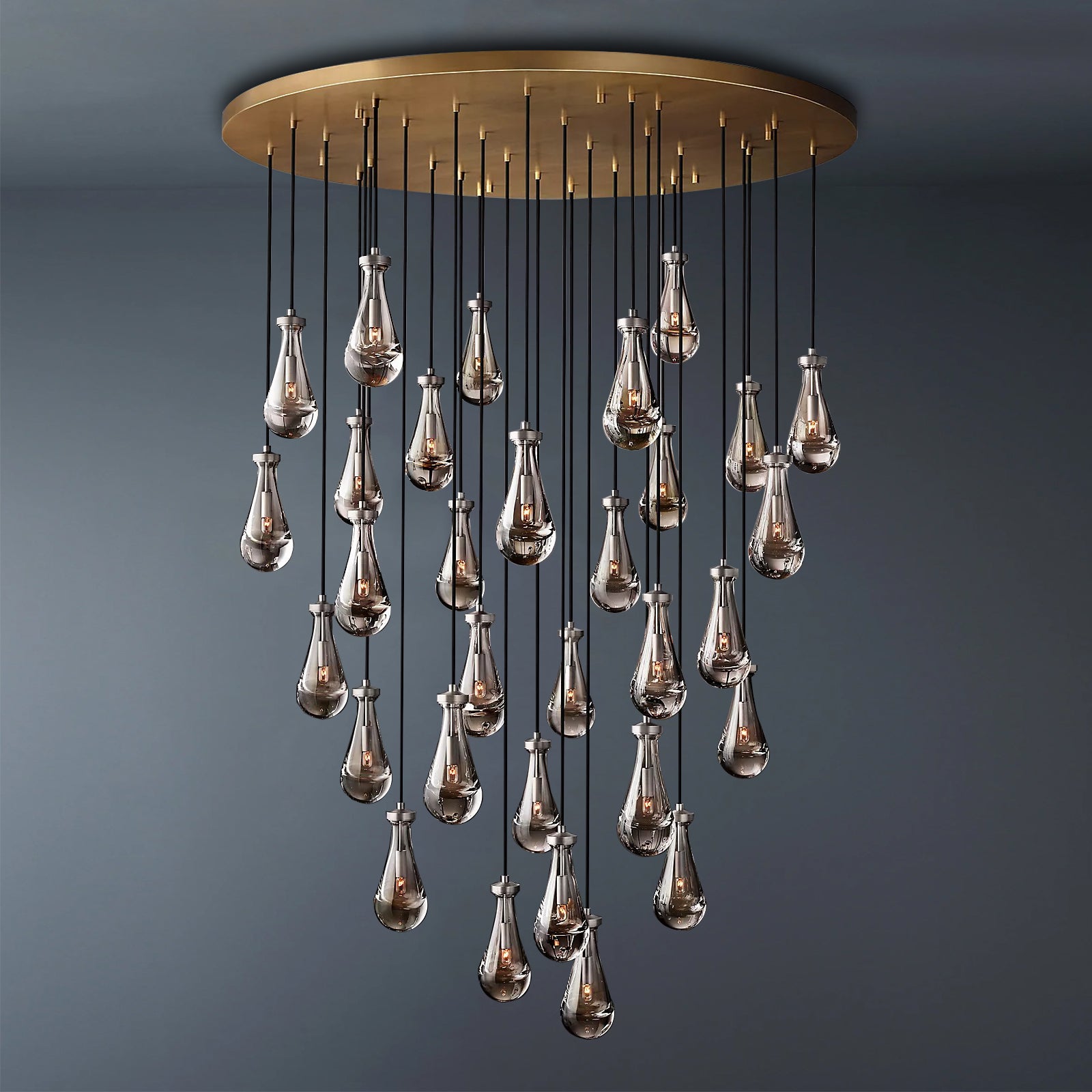 Raindrop Round Chandelier 60"
