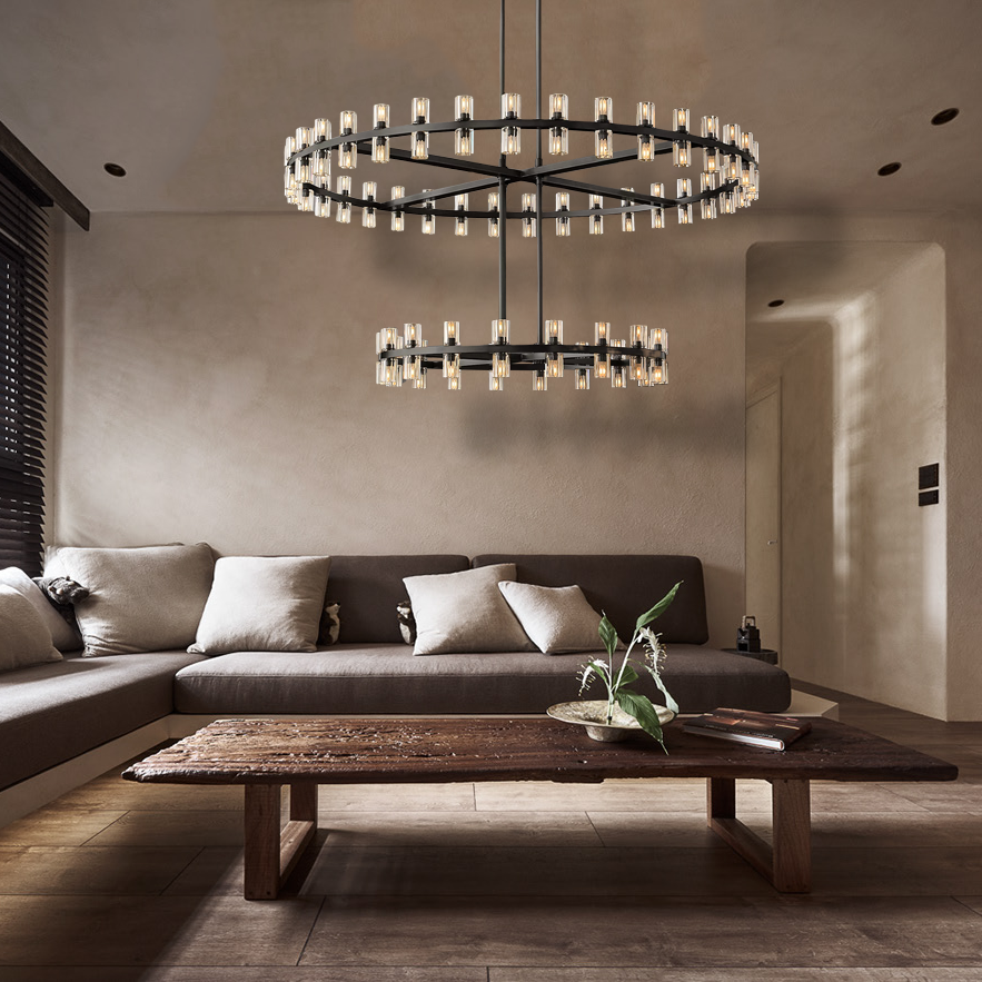 Arcachon LED Round Two-tier Chandelier 60"