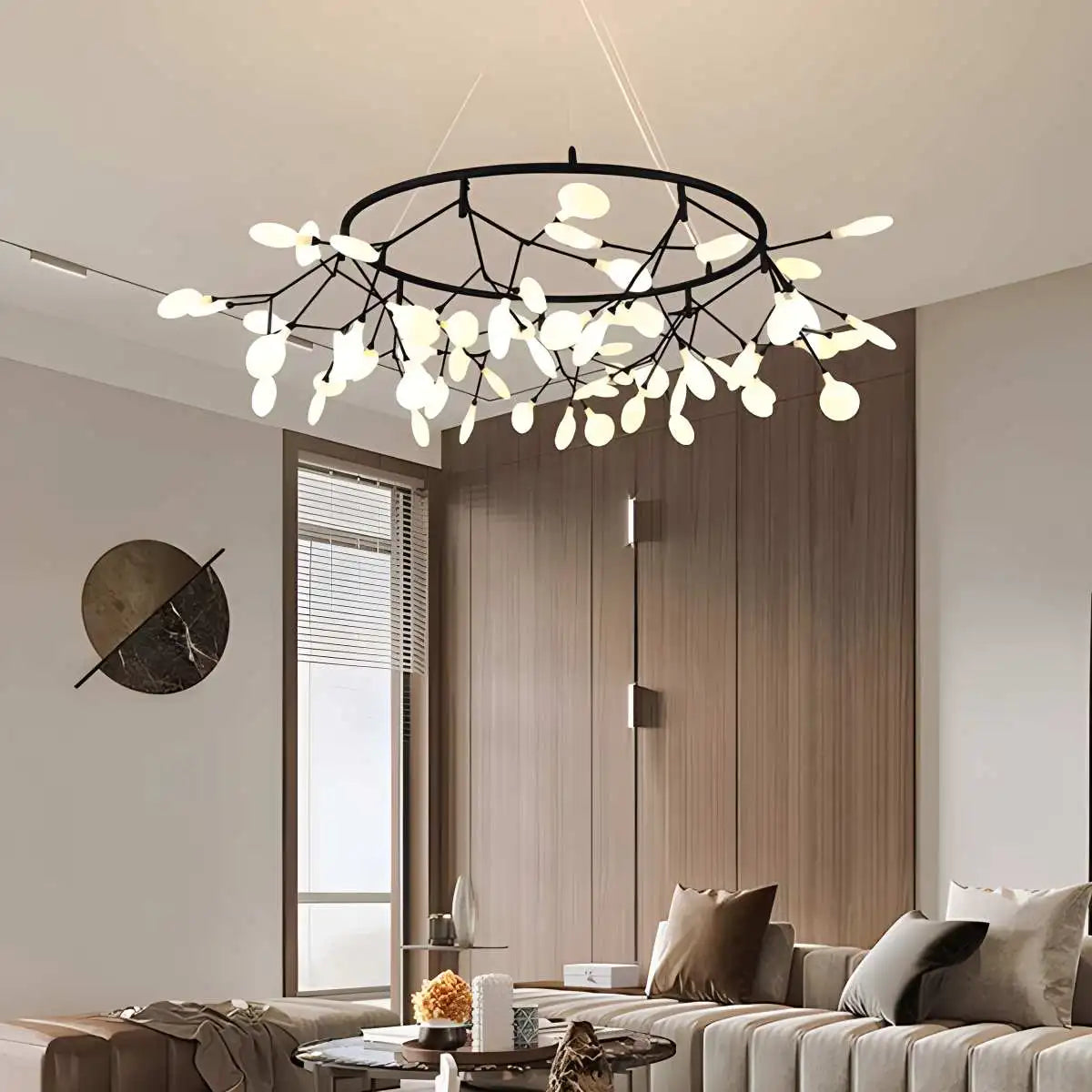 Eloer Black Firefly LED Chandelier for Dining Room