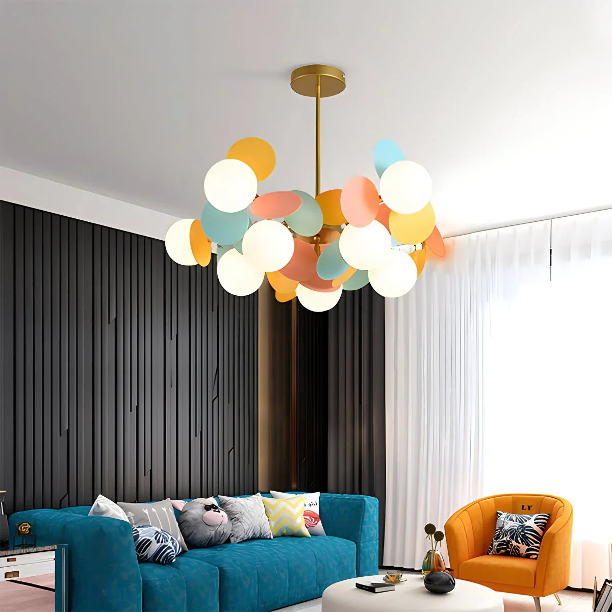Eloer Colorful Flash Modern Chandelier for Bedroom