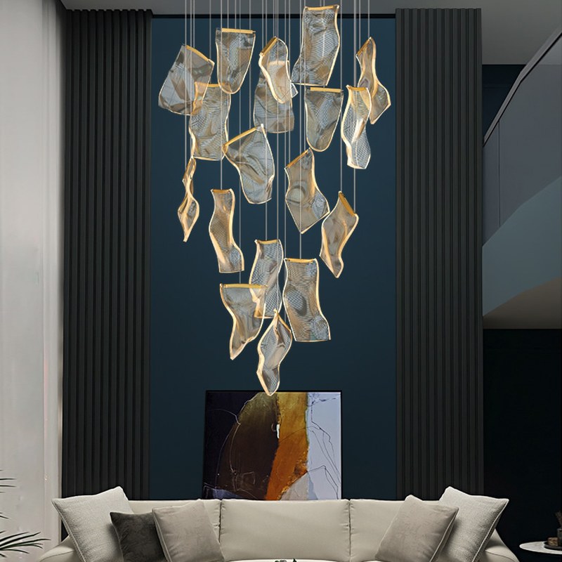 Eloer Light Luxury Art Large Chandelier for Living Room