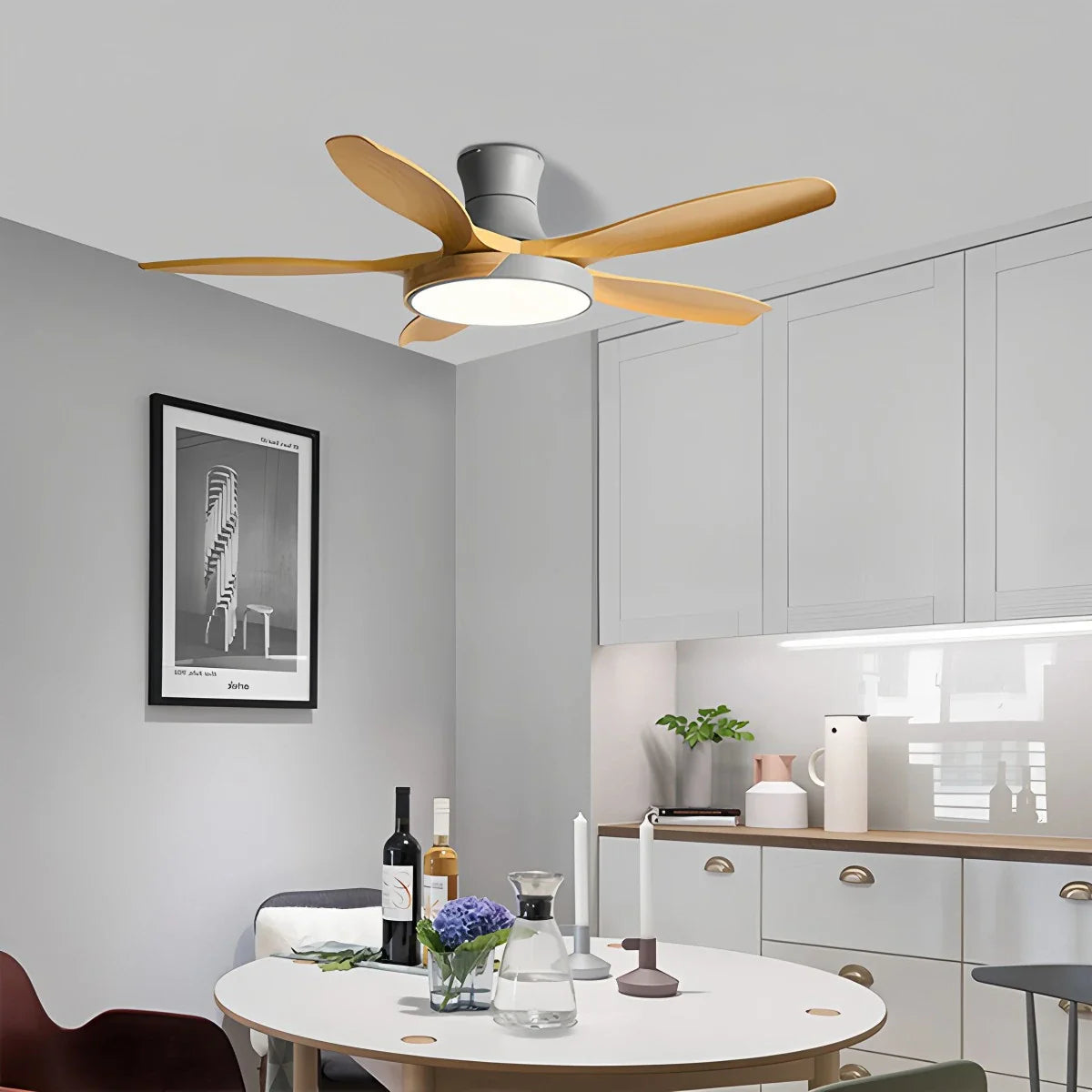 Eloer Nordic 5-Blade LED Ceiling Fan Light