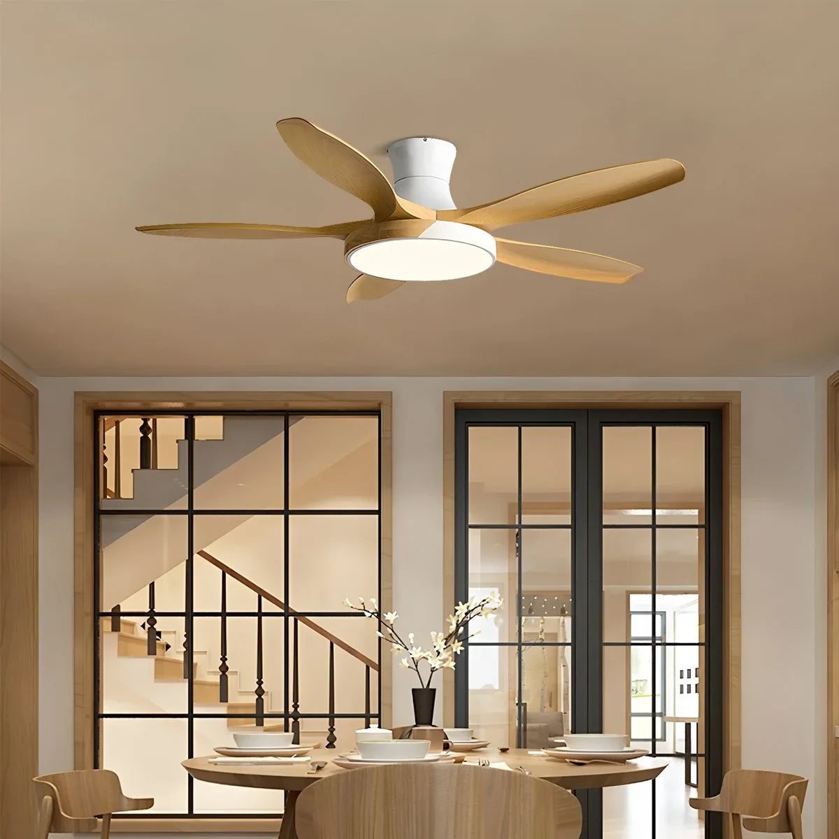 Eloer Nordic 5-Blade LED Ceiling Fan Light