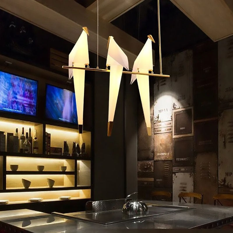 Eloer Paper Crane Bird Chandelier for Dining Room