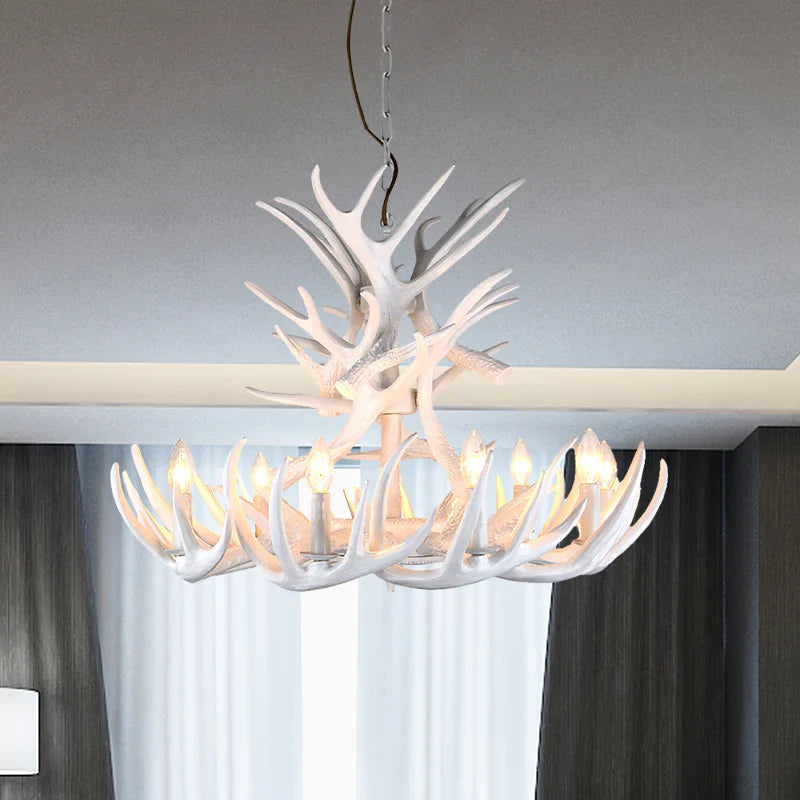 Eloer Antler Shape Resin Chandelier for Living Room